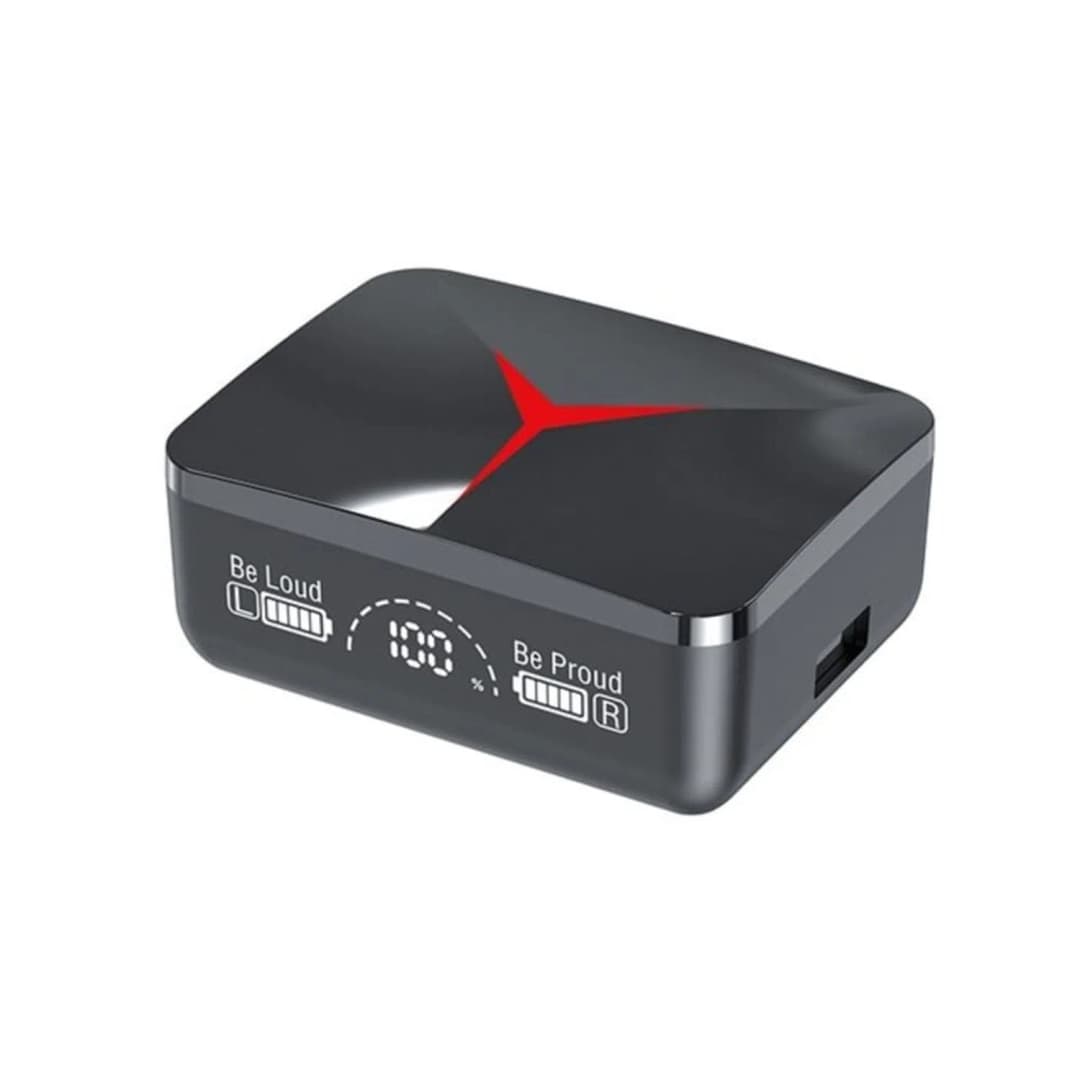 AUDÍFONO BLUETOOTH V5.3 TWS M90 PRO AUDIO STEREO CON POWER BANK